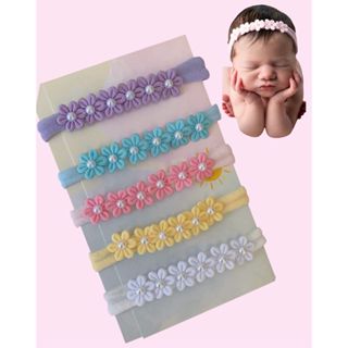 kit com 5 Laços Flora para Bebês na faixa de Meia Confortável,  Enxoval Bebê Menina em Oferta na Shopee