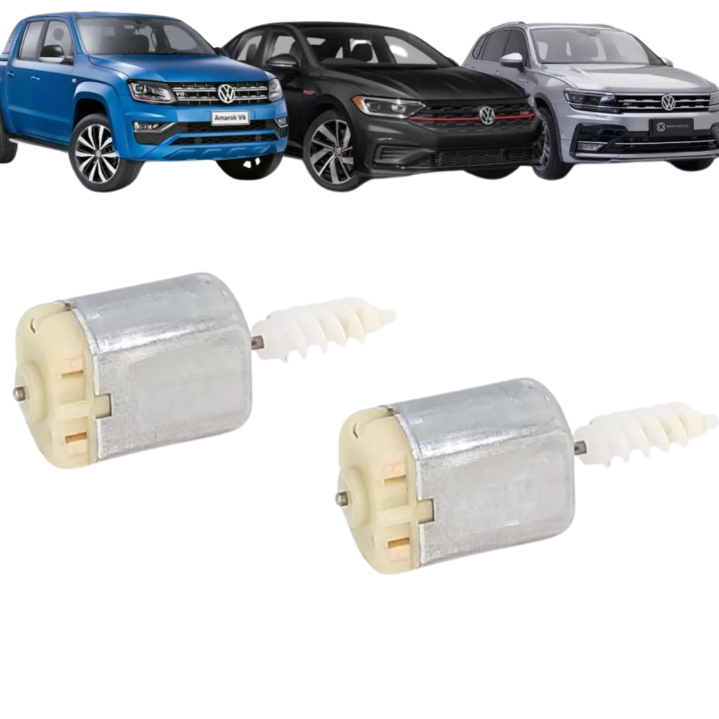Kit 02 Motor Fechadura Elétrica Porta Jetta Amarok  Up Tiguan Novo Golf New Beetle - Modelo Original Plastico