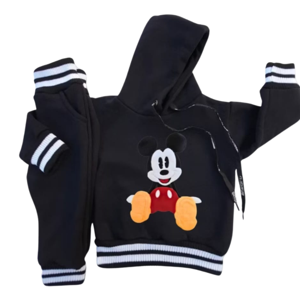 Conjunto de Moleton Infantil Menino Menina Unissex com Capuz Forrado e Punhos em Tricot em Oferta na Shopee