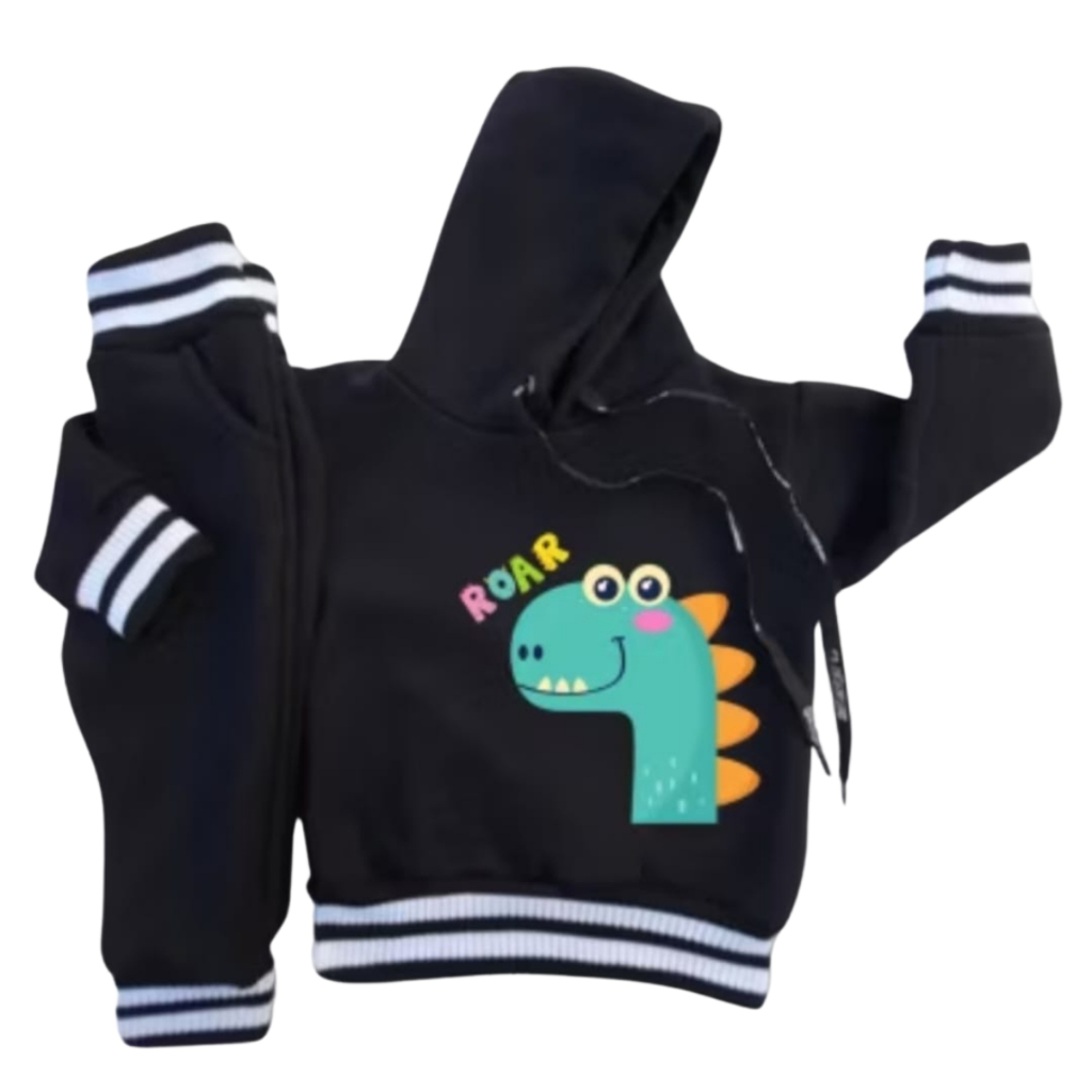 Conjunto de Moleton Infantil Menino Menina Unissex com Capuz Forrado e Punhos em Tricot