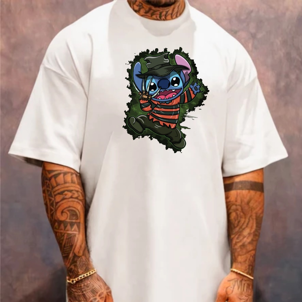Camisa Camiseta Oversized Premium Lançamento Confortável Personagem Stitch Filme Cinema
