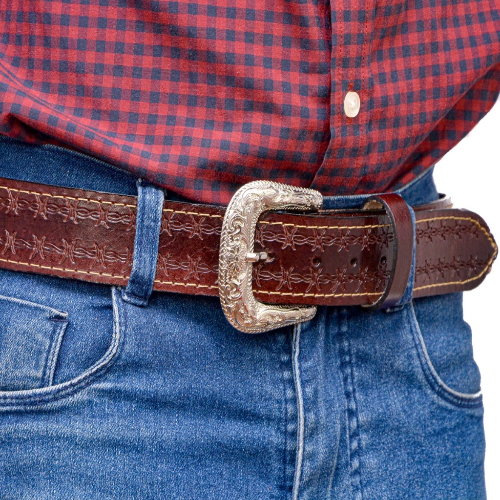 Cinto Country Unissex Com Fivela Tradicional Couro Legítimo Rodeio em Oferta na Shopee