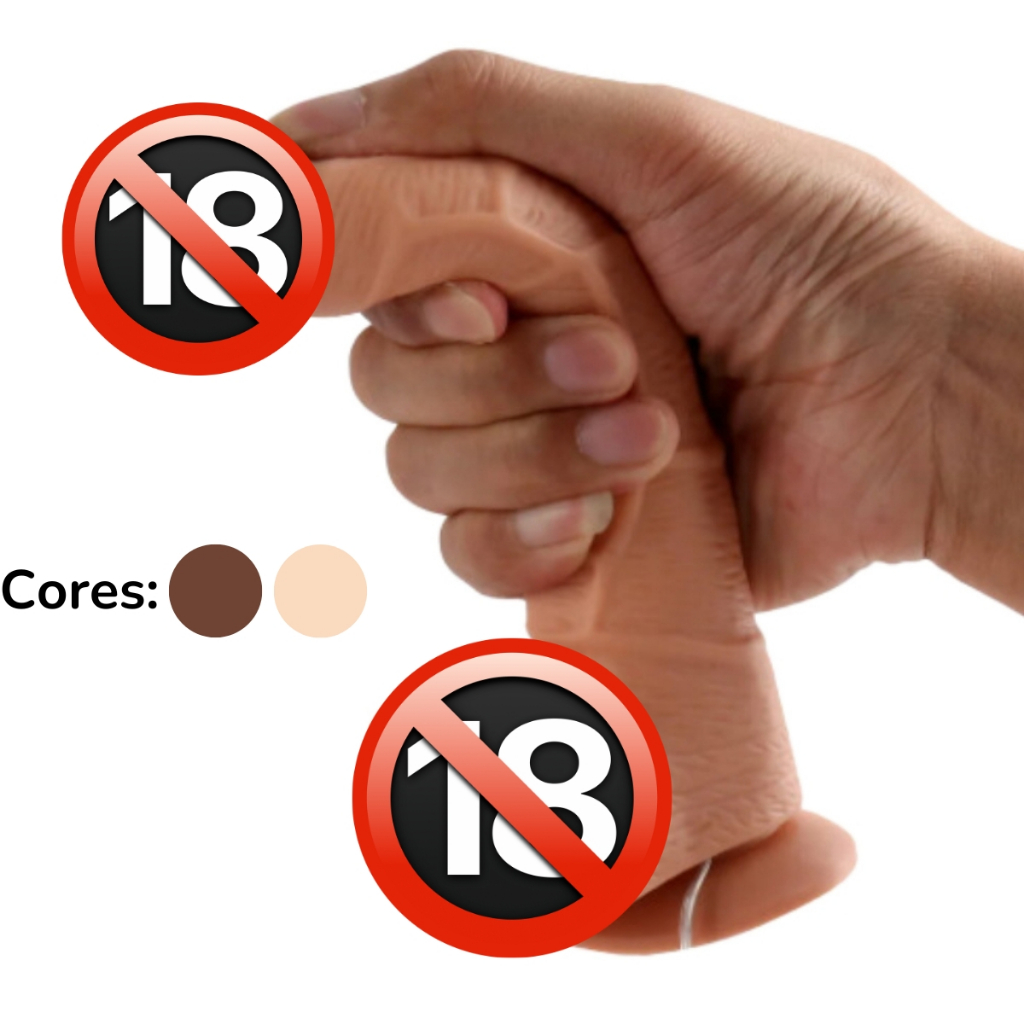 Pinto de Borracha Penis Realístico 18x4,4 CM Ventosa  Sex shop em Oferta na Shopee