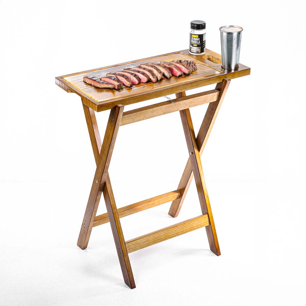 Kit de Cavalete e Tabua para Churrasco Madeira