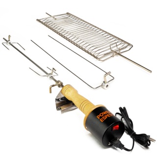 Espeto Giratório Elétrico Garras Curtas Longa Grelha Premium Rotativo Grill Peixes Carnes Churrasco em Oferta na Shopee