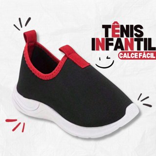 Tenis Infantil Menino Menina Tecido Calce Fácil Tamanho 20 ao 33 em Oferta na Shopee