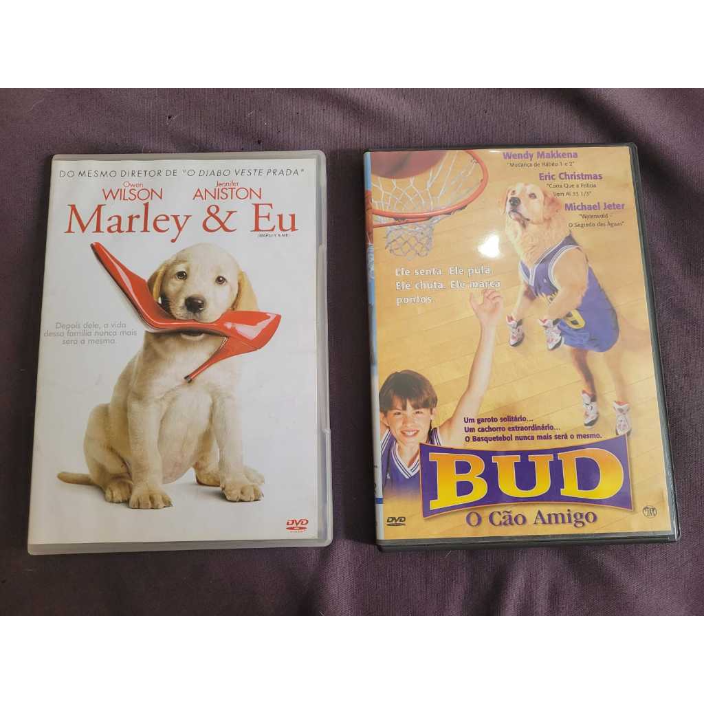 Lote 2 Dvds Filmes de Cães Fofinhos (Usado) Marley & Eu / Bud o Cão Amigo