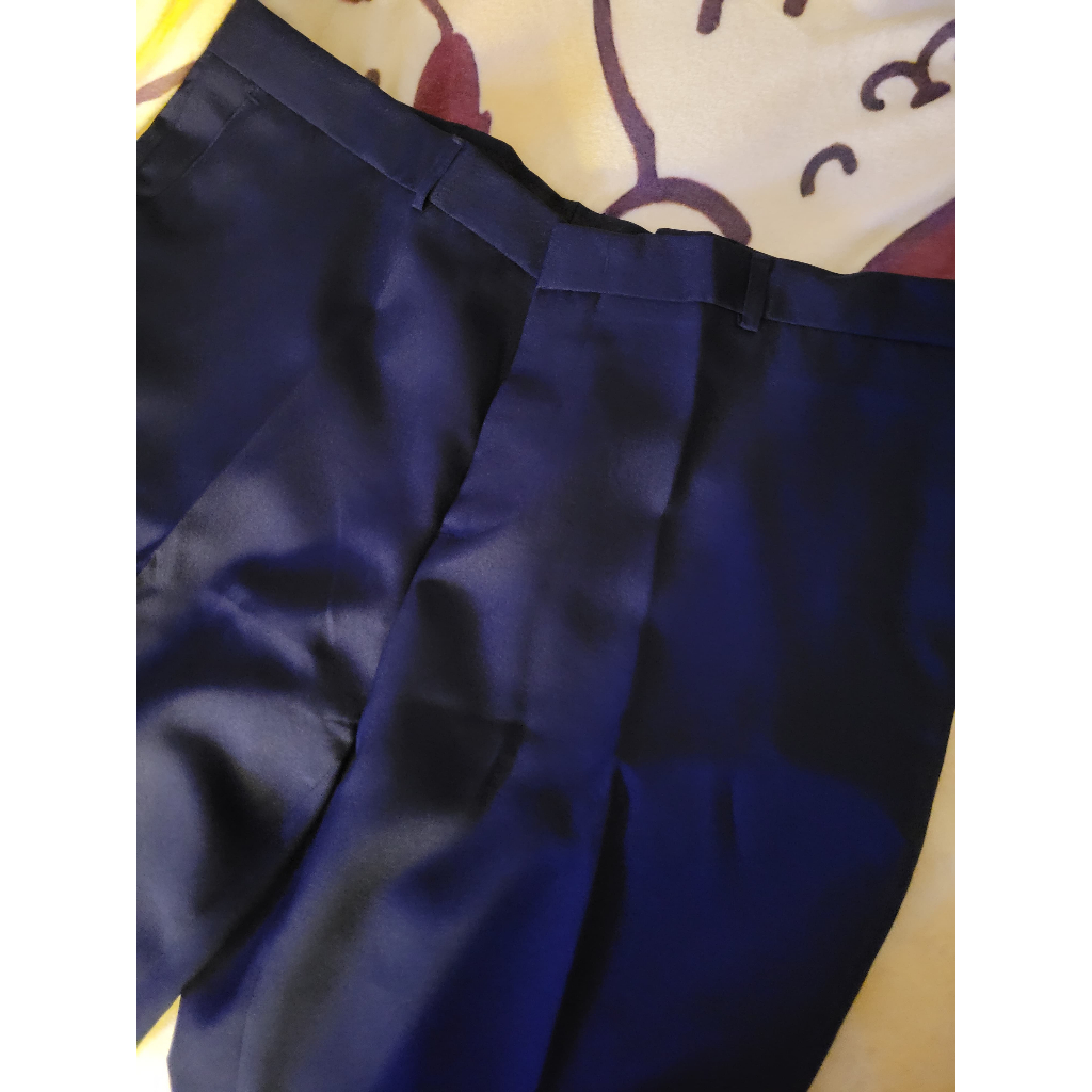 Calça social masculina azul marinho plus size