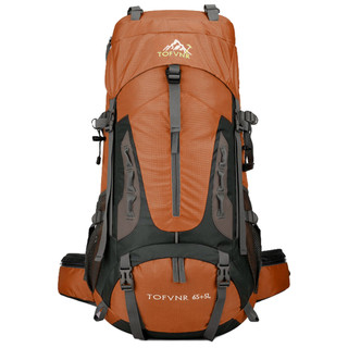 Mochila Camping Trilha 70L Mala Viagem Esportiva Cargueira Impermeável Cor Laranja WCT FITNESS
