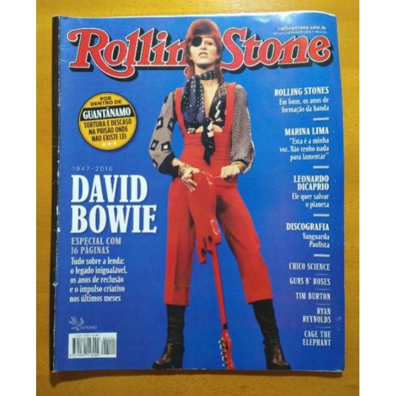 Revista RollingStone rara colecionador do David Bowie, DiCaprio, Guns e etc