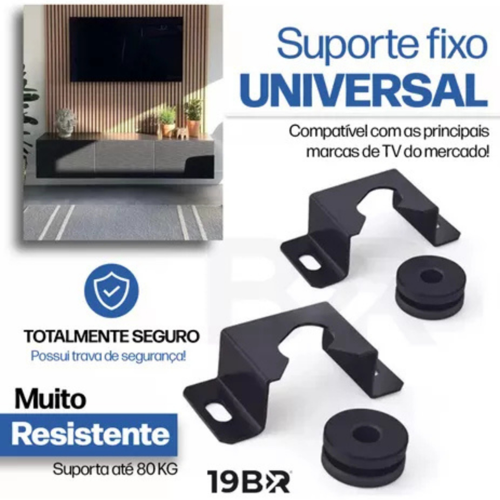 Suporte Para TV Universal Fixo 14 a 84 Polegadas TVs Smart LED LCD Plamas Televisão Universal