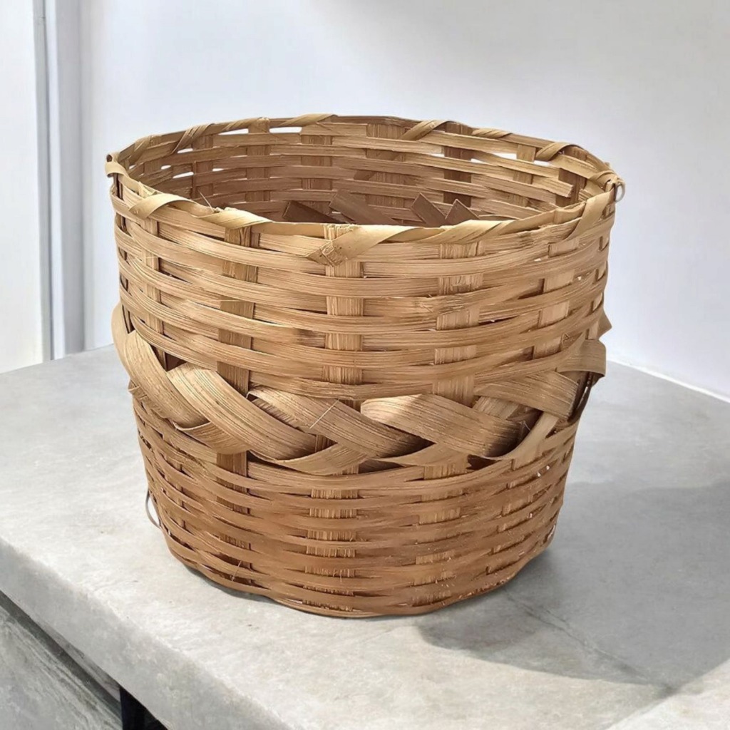 Cesto de Bambu Jarro Cachepô Trançado Decoração Rústica em Oferta na Shopee