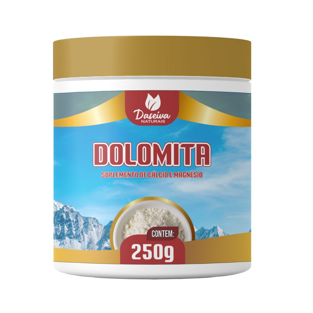 Dolomita Suplemento de Cálcio e Magnésio pote com 250g