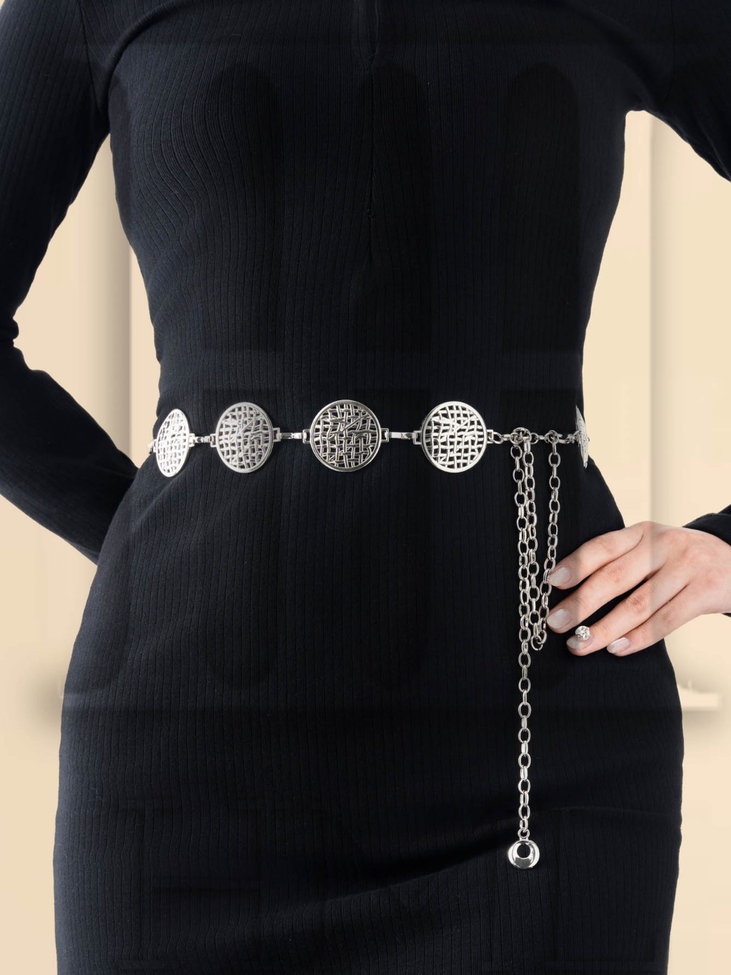 Cinto Elegante Feminino em Metal Redondo Vazado Luxo Estilo Étnico Acessório para Vestido Afunila em Oferta na Shopee