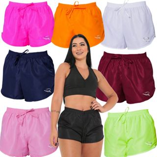 Shorts tactel feminino shortinho saida praia Short Academia Promoção em Oferta na Shopee