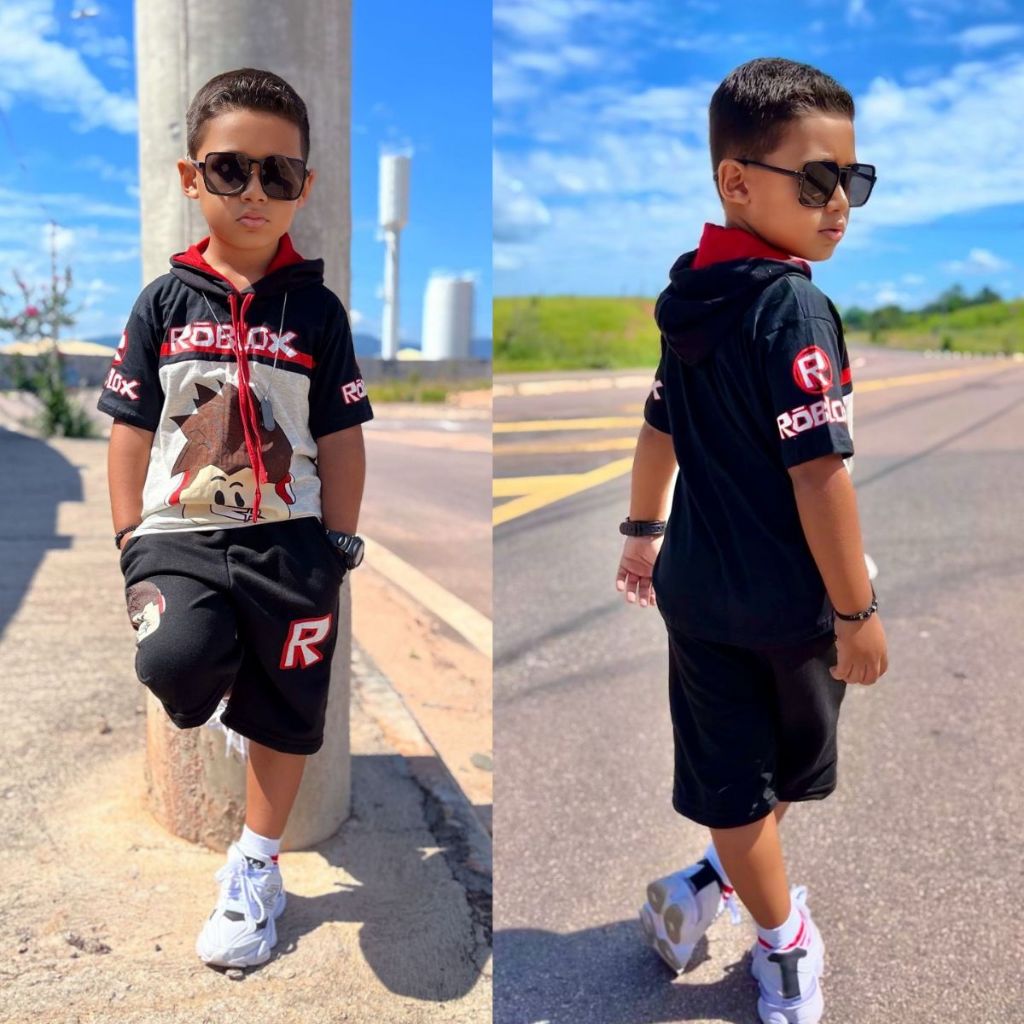 conjuntos de menino infantil moletinho kit camisa e bermuda juvenil masculino