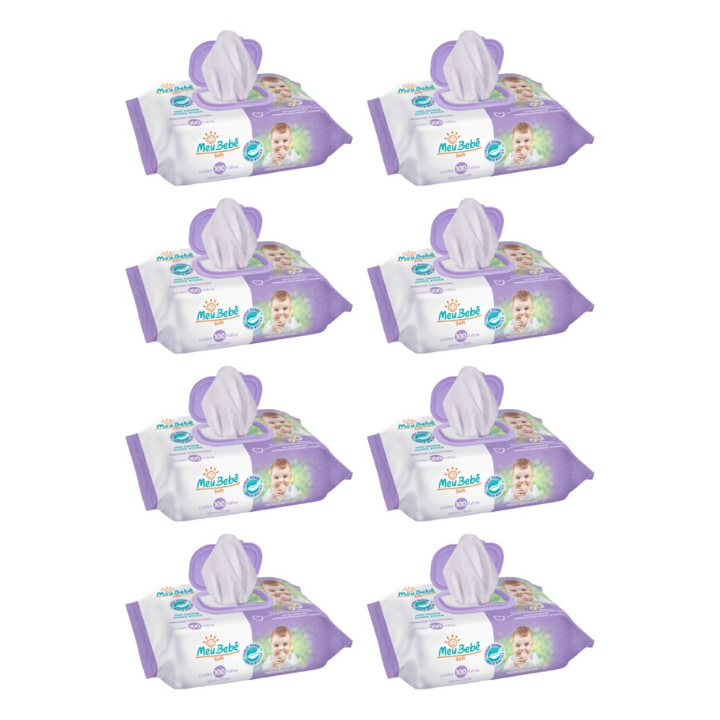 Toalha Umedecida Meu Bebê Soft 800 Folhas (8undX100fls)