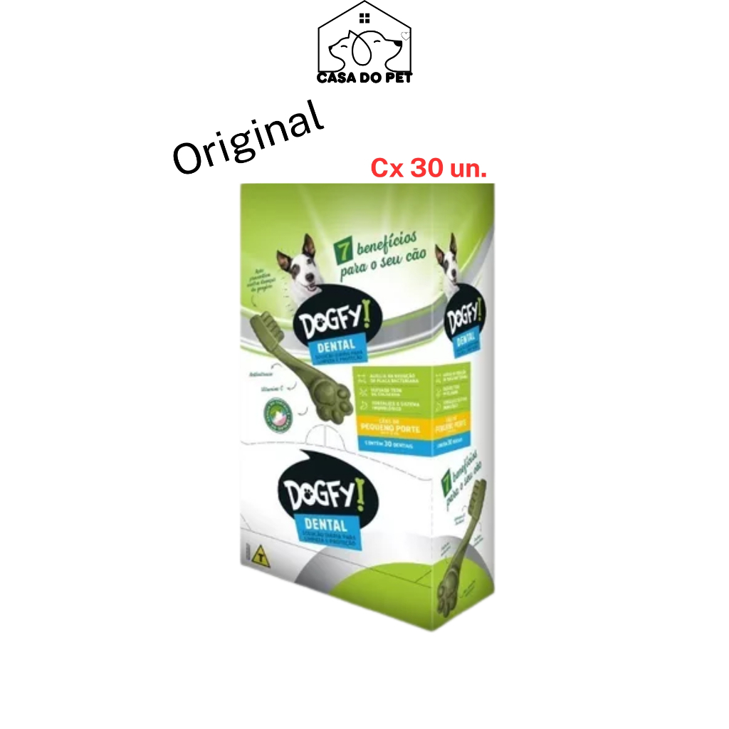 Caixa 30 un. Petisco Dental DogFy - Escovação Limpeza Tártaro Dentes Cachorro Porte Pequeno em Oferta na Shopee