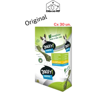 Caixa 30 un. Petisco Dental DogFy - Escovação Limpeza Tártaro Dentes Cachorro Porte Pequeno