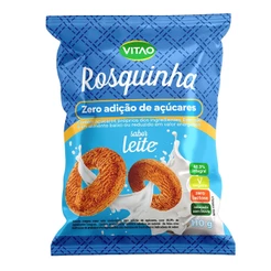 Rosquinhas Leite Integral Zero Açúcar Vitao 110 g - Vegano
