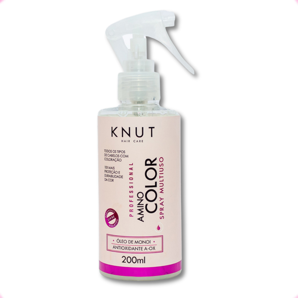 Spray Multifuncional Finalizador Knut Amino Color Cabelos Coloridos - 200ml Nutrição e Proteção