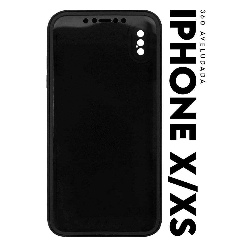 Capa Case Capinha 360 Frente e Verso Aveludada Cobre Tela Inteira Para Iphone X XS tela 5.8 pol - Luiza Cell25