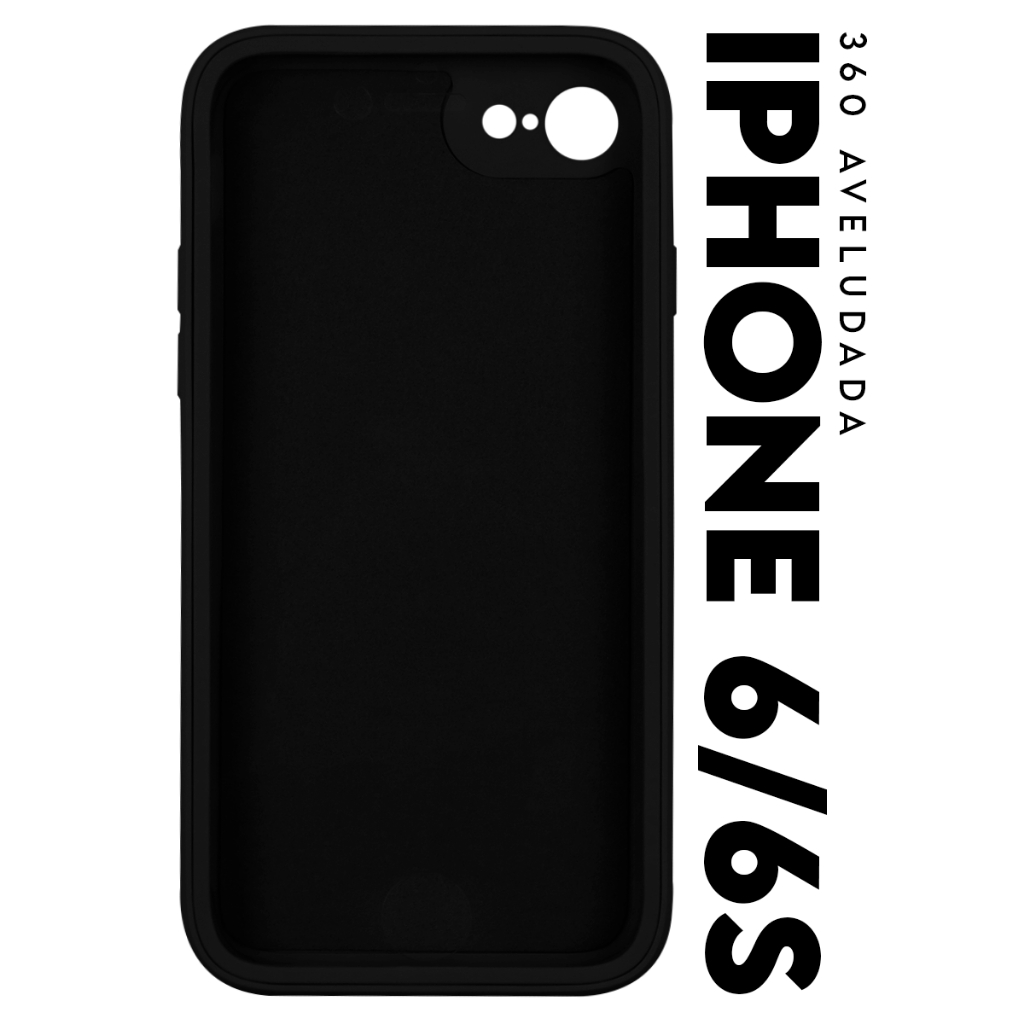 Capa Case Capinha 360 Frente e Verso Aveludada Cobre Tela Inteira Para Iphone 6 6s tela 4.7 pol - Luiza Cell25