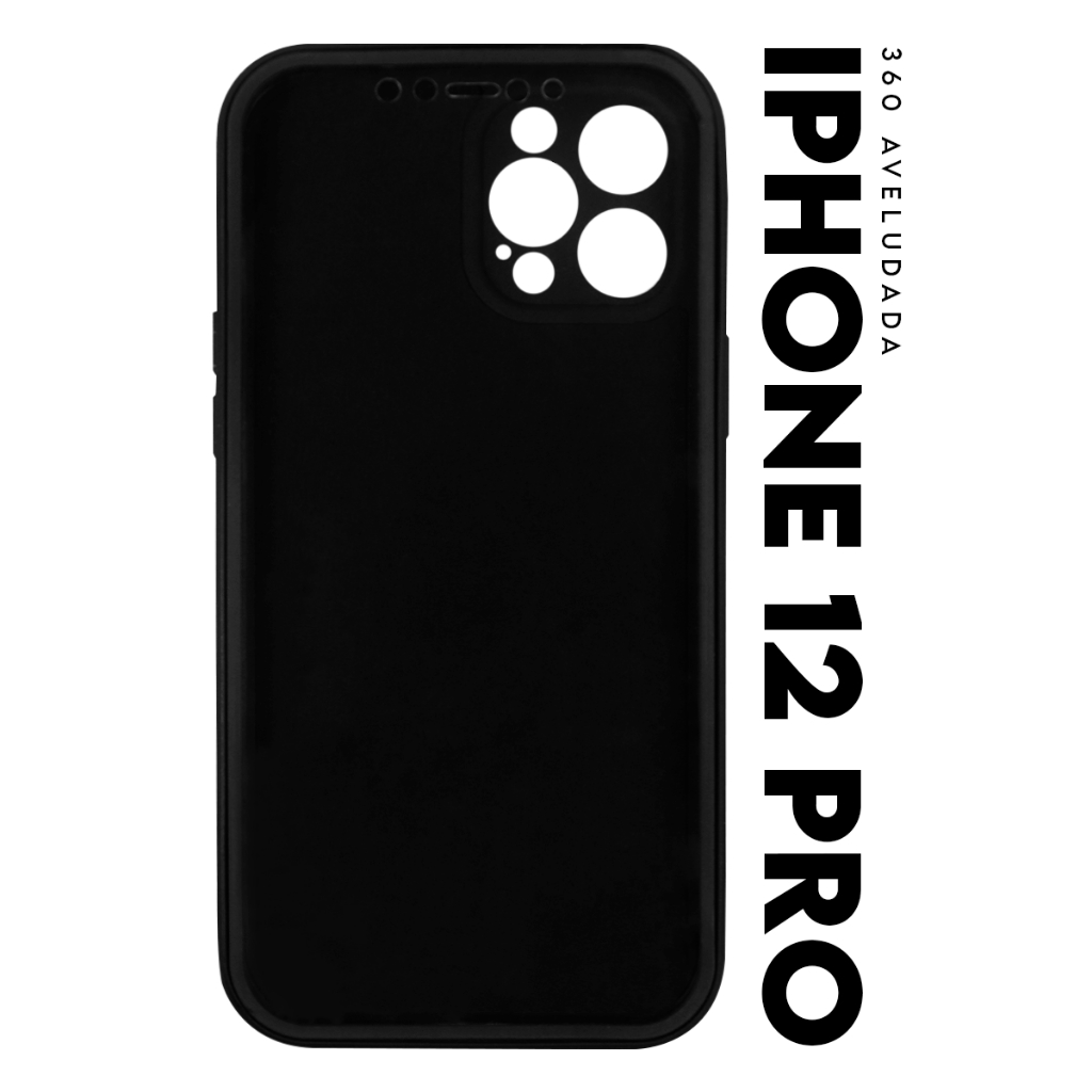 Capa Case Capinha 360 Frente e Verso Aveludada Cobre Tela Inteira Para Iphone 12 Pro tela 6.1 pol - Luiza Cell25