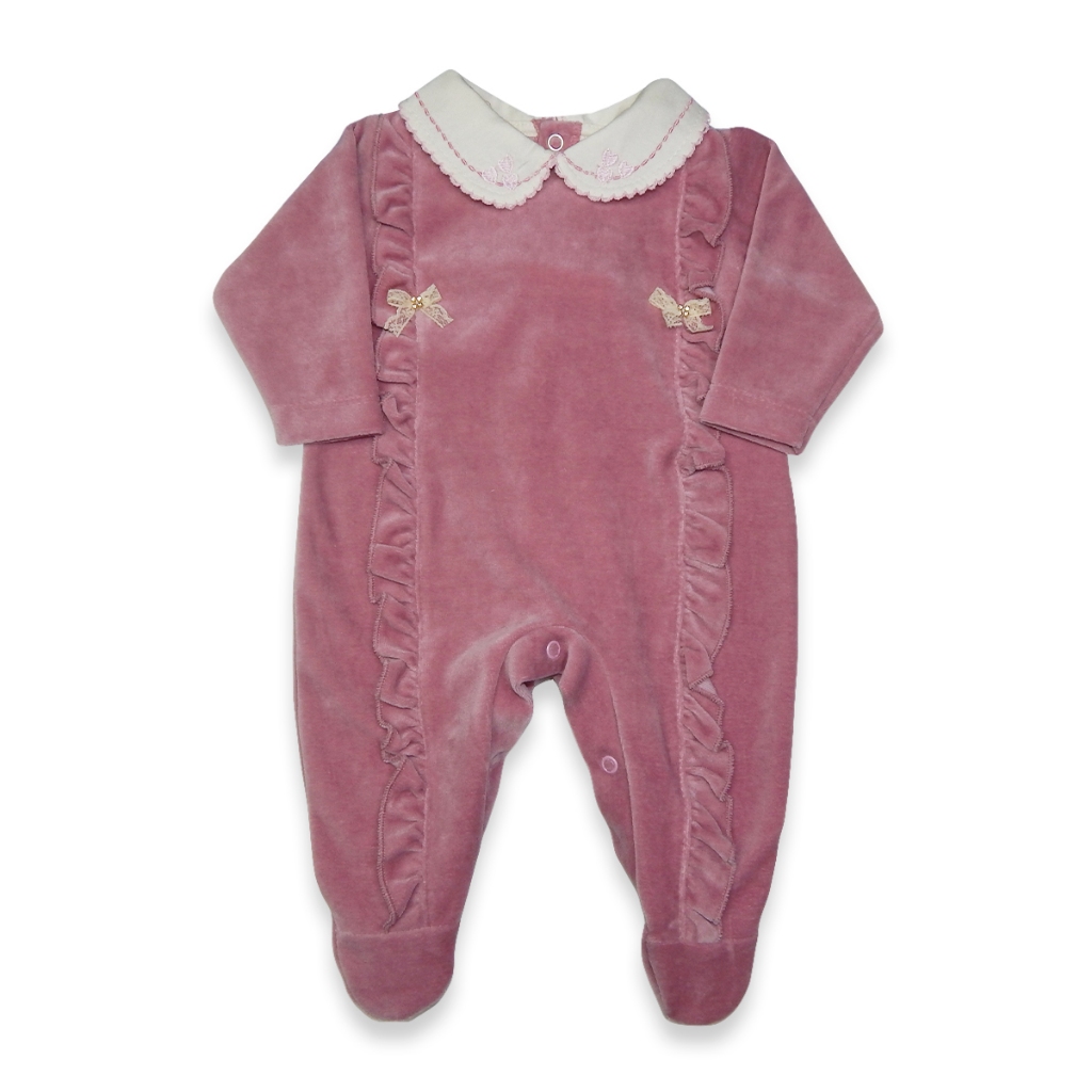 Macacão Bebê Menina Plush Manga Longa Bordado Confort em Oferta na Shopee