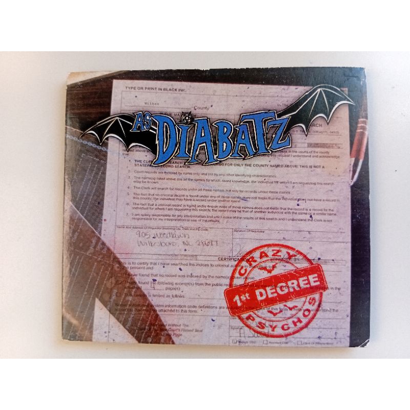 CD as diabatz - crazy psychos..  mídia ótima capa com leves marcas e bandeja solta