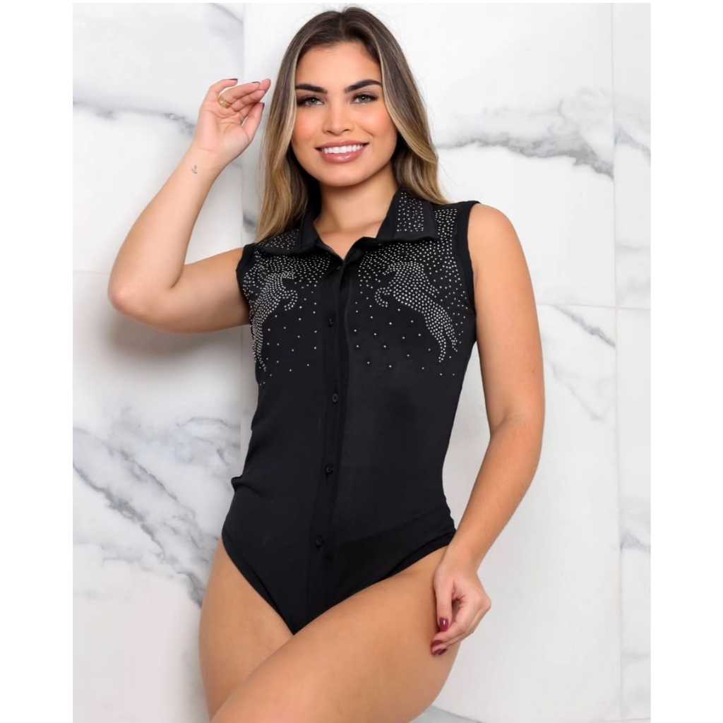 Body Feminino Camisa Boiadeira Strass Regata Rodeio Cavalinho Country Brilho Luxo Ana Castela Cowgirl Festa Pedraria
