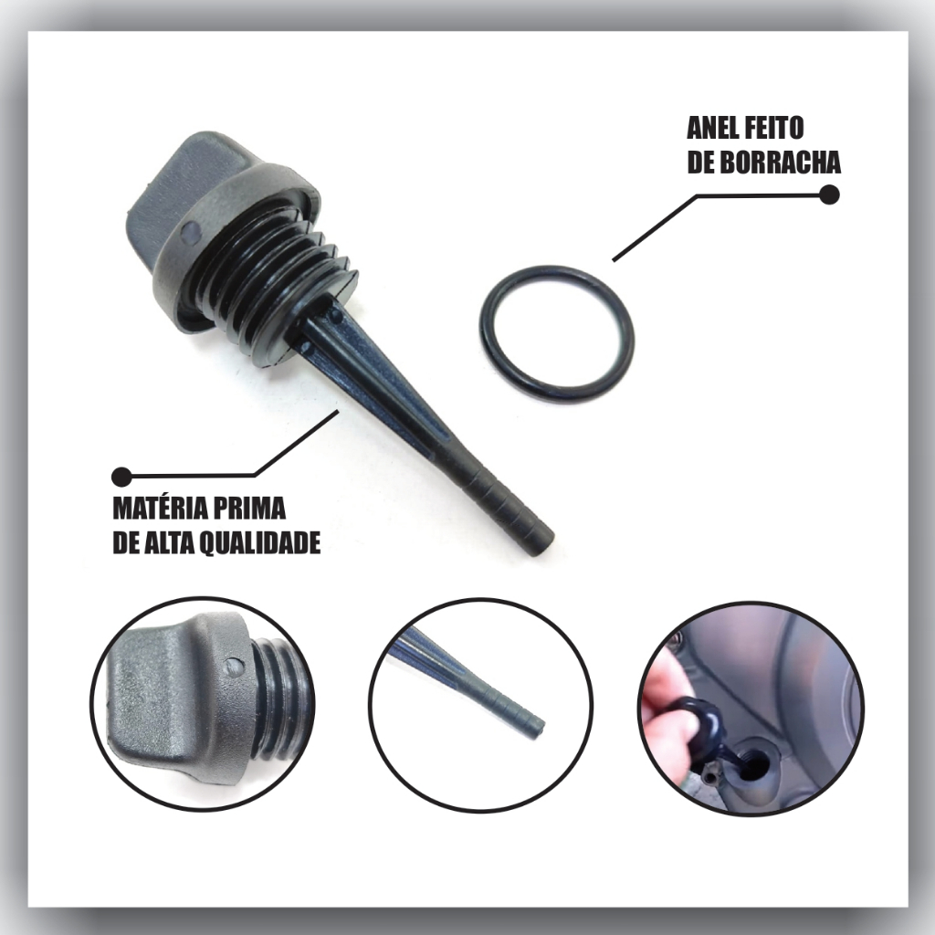 Vareta Medidor Nivél Do Óleo Ybr 125 Factor 125 150 Fazer 250 Lander 250 Tenere 250 Xtz 125 Fazer 150 em Oferta na Shopee