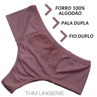 kit  3/5/10 Calcinha Tanga com Pala Lateral Dupla e Fio Duplo Cós Alto Conforto Intimo  XUXA em Oferta na Shopee