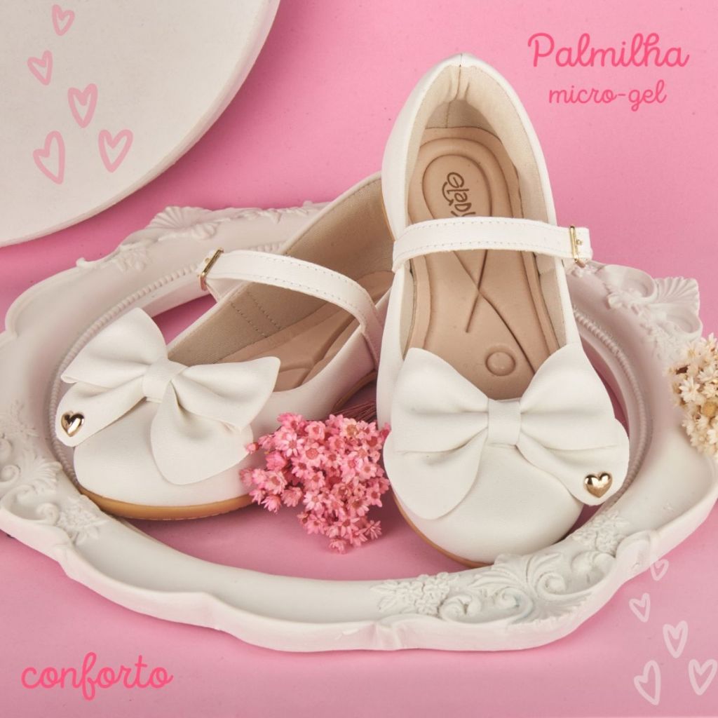 Sapatilha  Feminina Batizado Flexível Confortável Lançamento Original Glady Joy em Oferta na Shopee