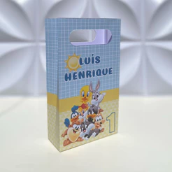10 Sacolinhas Personalizadas para Lembrancinhas - Baby Looney Tunes