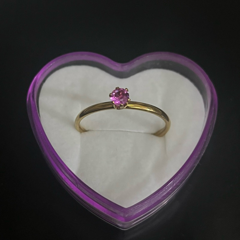 Modelo 2 Anel De Aço Inox DOURADO Solitário Pedra Colorida Pedra Zircônia 4mm Casamento ou Noivado em Oferta na Shopee