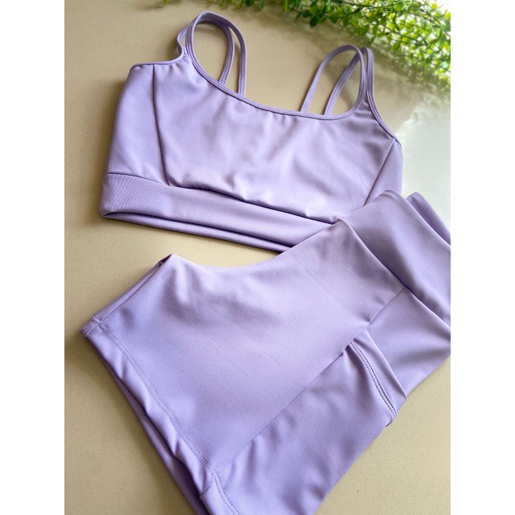 Conjunto Poliamida Feminino Elasticidade e Zero Transparência  Short e Top Academia  Entrada Bojo