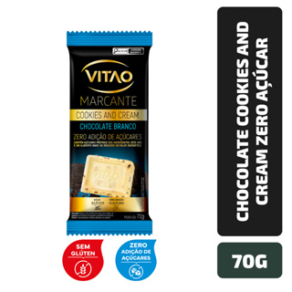 Chocolate Cookies & Cream Zero Açúcar Marcante 70 g em Oferta na Shopee