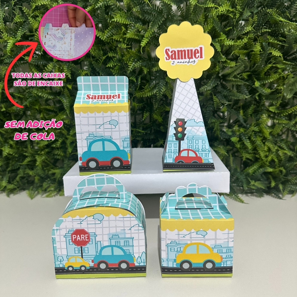 Kit Festa CARRINHOS / Personalizados | Lembrancinhas Caixinhas personalizadas