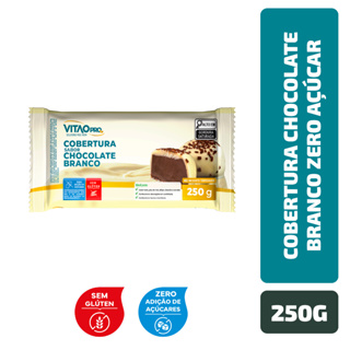 Cobertura Sabor Chocolate Branco Zero Açúcar Vitao PRO 250 g em Oferta na Shopee