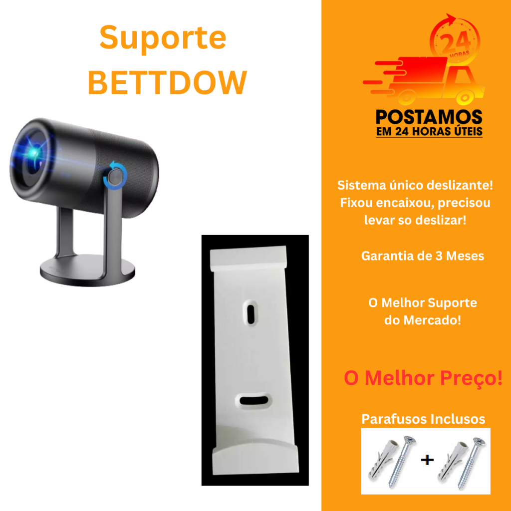 Suporte para Projetor AC1042-EU Bettdow  Instalação Segura e Ajustável para Teto, Parede