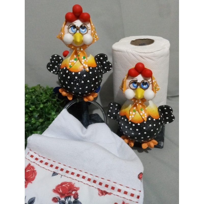 Decoracao casa porta pano de prato e porta papel toalha lenço decoração
