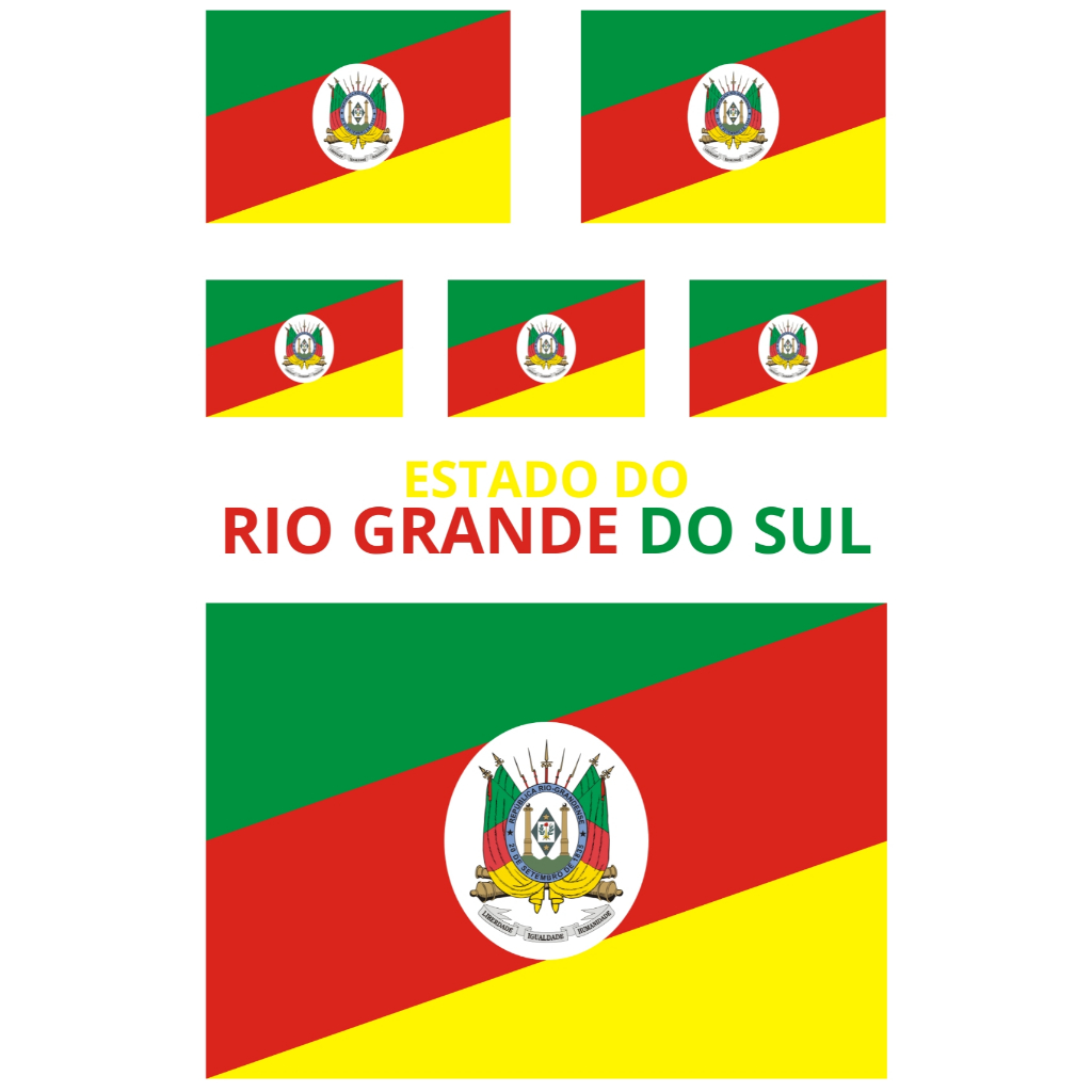 Adesivos Estados Brasileiros - Rio Grande do Sul - Alto relevo - "APLIQUE VC MESMO". em Oferta na Shopee