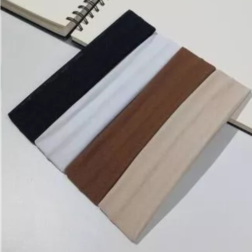 4 faixas de cabelo penteados e esportes branco, preto, marrom claro e marrom escuro em Oferta na Shopee