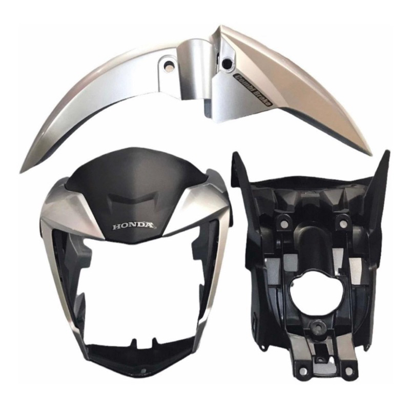 CARENAGEM FAROL SUPORTE (SEM BLOCO) COM PARALAMA CG TITAN 160 2022/2024 PRATA FORCE
