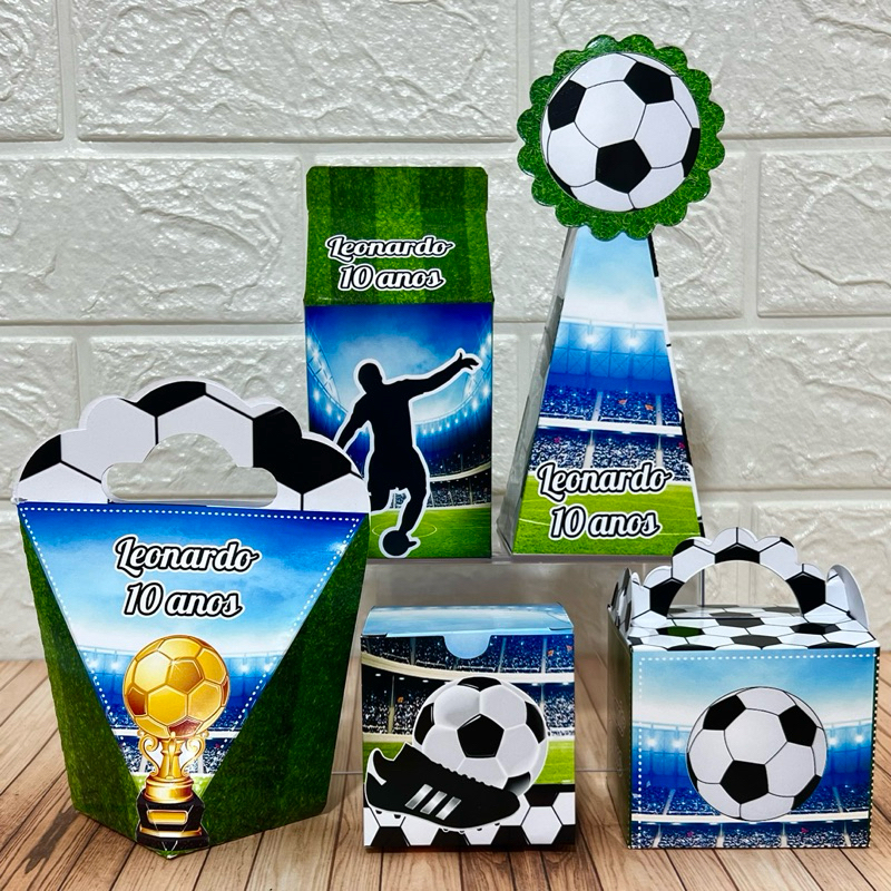 Futebol - Personalizados - kit festa - lembrancinha - aniversario - caixinhas personalizadas - festa infantil