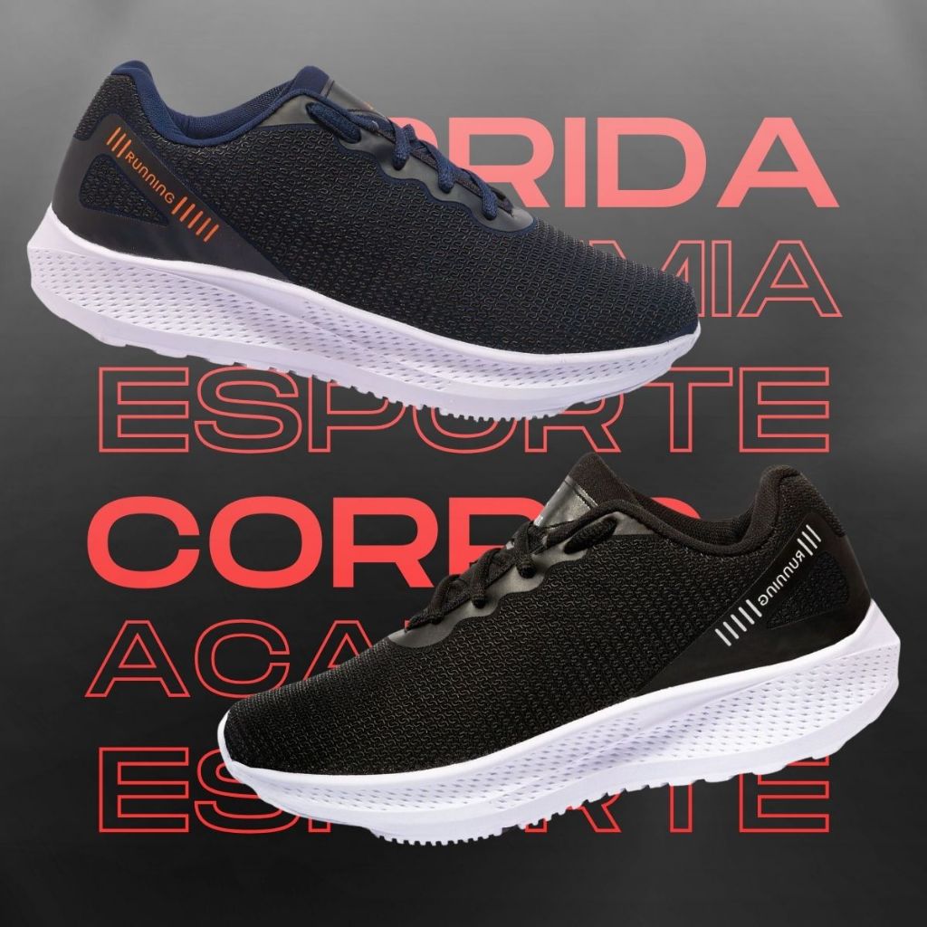 Tênis Esportivo Unissex Masculino Feminino Academia Dia Dia Confortável Acessível - Oferta...