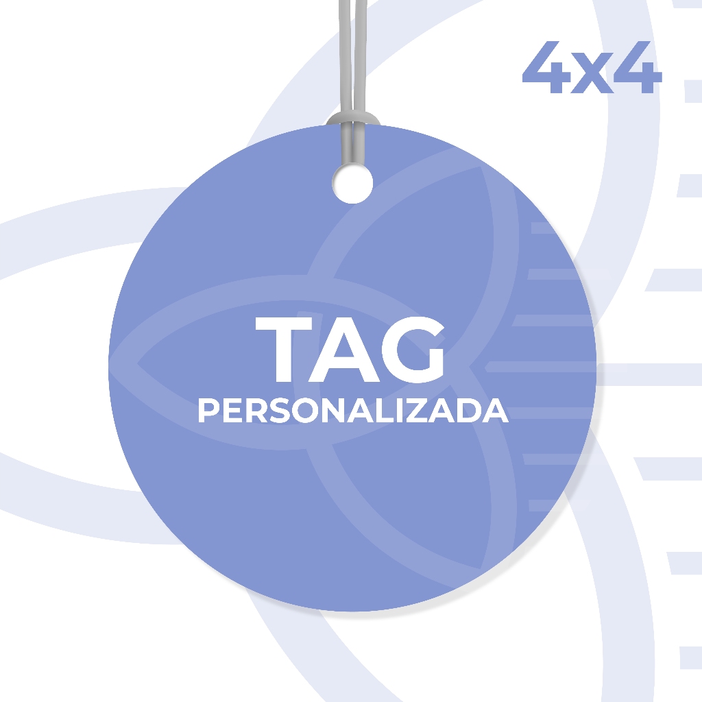 Tags Circulares Personalizadas 4x4 com sua Logo em Oferta na Shopee