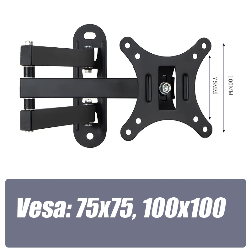 Suporte Tv Tri Articulado Lcd Led Plasma 10 A 26 Pol Para Parede VESA 75x75mm/100x100mm em Oferta na Shopee