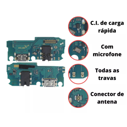 Placa De Carga turbo carrega rapido Com Microfone Galaxy A12 em Oferta na Shopee